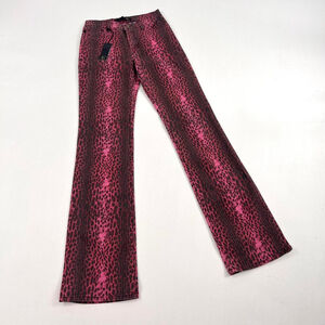 NWT deadstock Cavalli red and black leopard print jeans